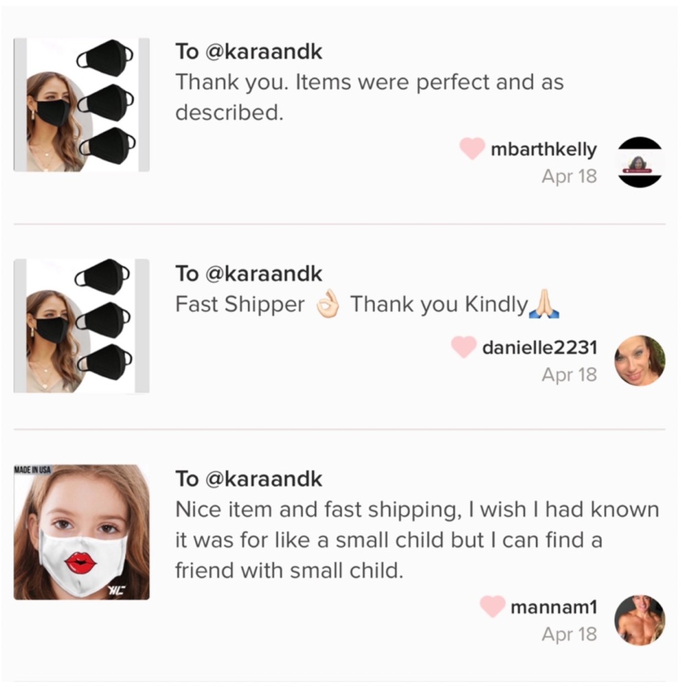 MADE IN USA, Black Unisex Cotton Face Mask - Picture 3 of 6